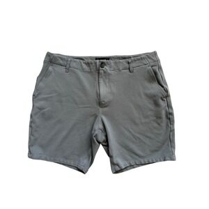 Minimalist Paige Evening Hills Stretch Chino Shorts 34 Grey Tailored Gorpcore